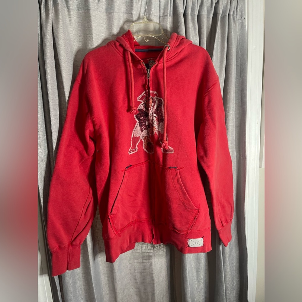 Red NFL classic patriots heavy zip up size L